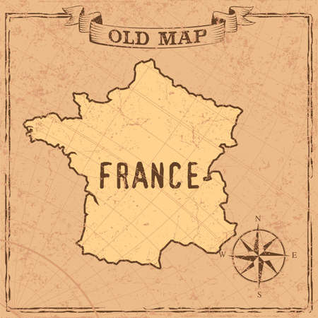 Maps of countries in vintage designのイラスト素材