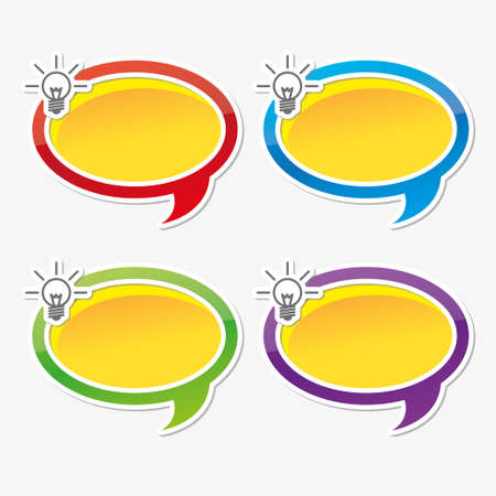 Colorful inspire speech bubblesのイラスト素材
