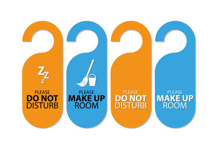 blue and orange door tagsのイラスト素材