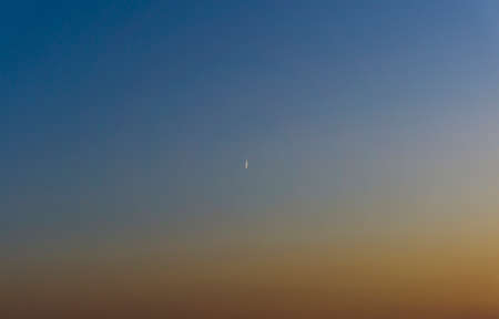 Shooting star in the evening in the countryside