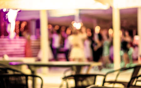 Background of disco club de focused retro filteredの写真素材
