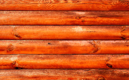Log house red wood wood textureの写真素材
