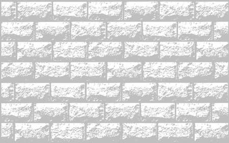 Vector realistic texture of white brick wall. Vector illustrationのイラスト素材