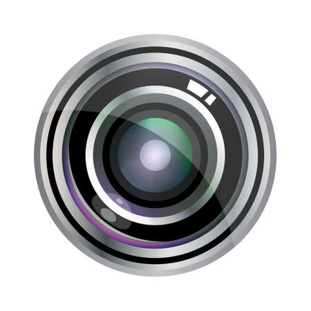 Modern vector realistic lens design isolated on white. Vector illustrationのイラスト素材