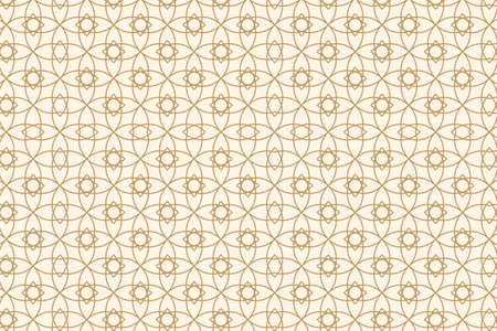Beige abstract seamless geometric pattern. Vector illustrationのイラスト素材