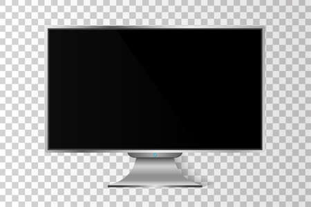 Realistic modern TV monitor isolated. Vector illustrationのイラスト素材