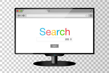 Realistic modern TV monitor isolated.のイラスト素材