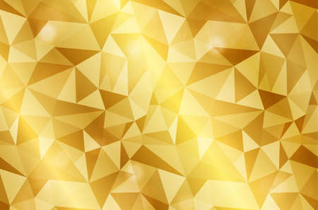 Realistic triangular gold shiny texture. Shiny metal foil gradient. Vector illustrationのイラスト素材