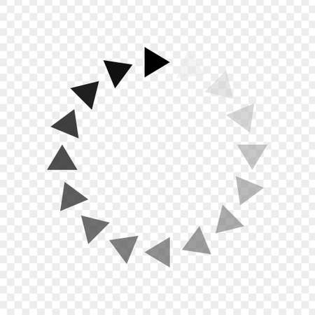Download signs pack 8 in 1 on transparent background. Load icon. Data loading bar. Vector stock illustrationのイラスト素材