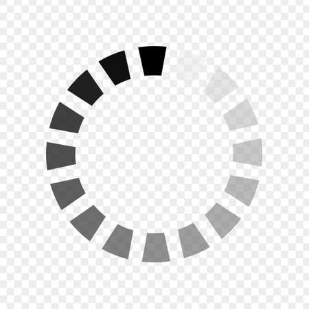 Download signs pack 8 in 1 on transparent background. Load icon. Data loading bar. Vector stock illustrationのイラスト素材