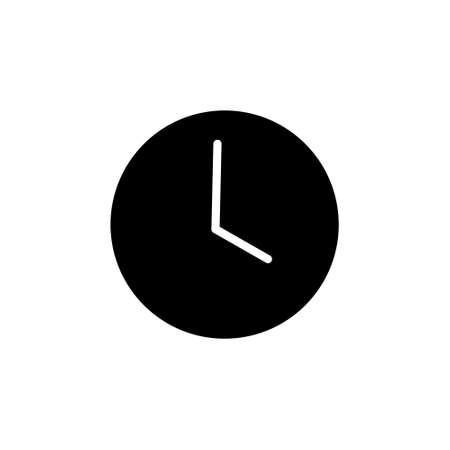 Clock line icon isolated on white background. Black and white simple watches. Time concept. Vector illustrationのイラスト素材
