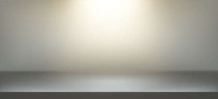 Illuminated scene background. Presentation realistic decorations. Studio empty space. Showroom concept. Vector illustrationのイラスト素材