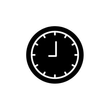 Clock line icon isolated on white background. Black and white simple watches. Time conceptの写真素材