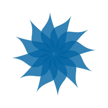 Light blue abstract geometric flower logo template. Business abstract icon isolated on white. Use for logo, sign, symbol, web, label, iconの写真素材