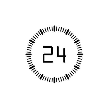 Clock line icon isolated on white background. Black and white simple watches. Time conceptの写真素材