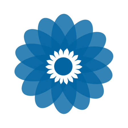 Light blue abstract geometric flower logo template. Business abstract icon isolated on white. Use for logo, sign, symbol, web, label, iconの写真素材