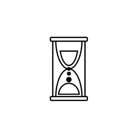 Clock line icon isolated on white background. Black and white simple watches. Time conceptの写真素材
