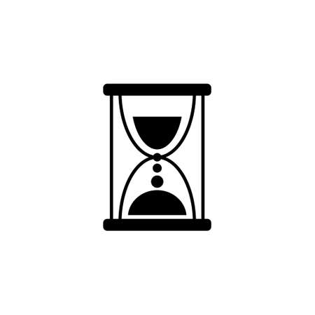 Clock line icon isolated on white background. Black and white simple watches. Time conceptの写真素材