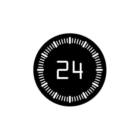 Clock line icon isolated on white background. Black and white simple watches. Time conceptの写真素材