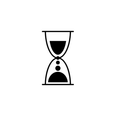 Clock line icon isolated on white background. Black and white simple watches. Time conceptの写真素材