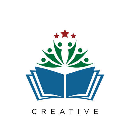 book education logo design vector iconのイラスト素材