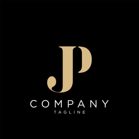 jp luxury logo design vector icon symbolのイラスト素材