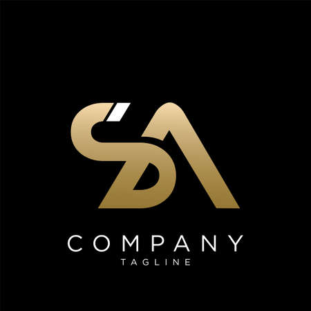 sa luxury logo design vector icon premiumのイラスト素材