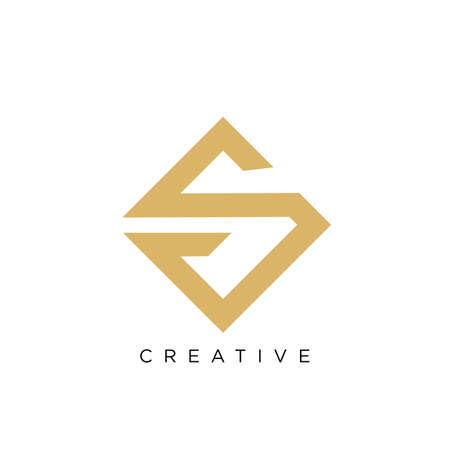 s mountain  logo design vector icon premiumのイラスト素材