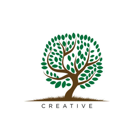 tree life luxury logo design vector iconのイラスト素材
