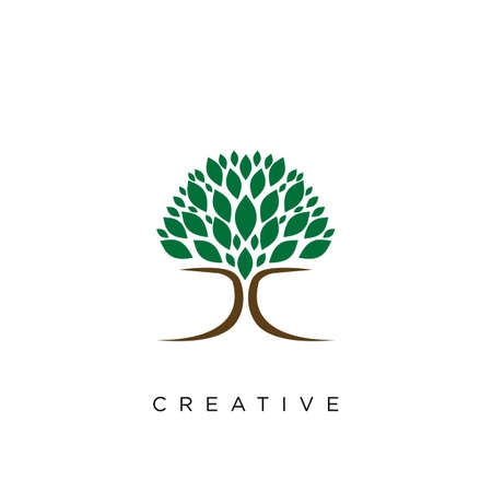 tree life luxury logo design vector iconのイラスト素材