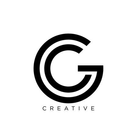 cg circle luxury logo design vector icon symbolのイラスト素材
