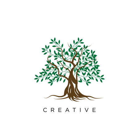 tree life luxury logo design vector iconのイラスト素材