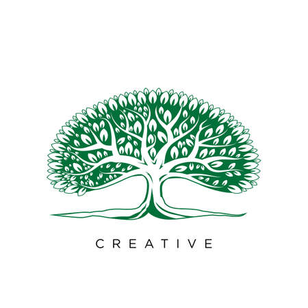 tree life luxury logo design vector iconのイラスト素材