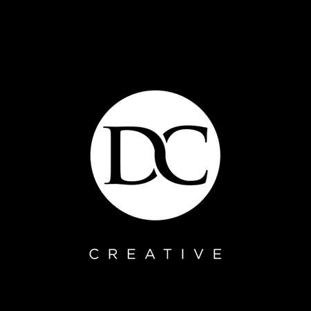 dc circle luxury logo design vector iconのイラスト素材
