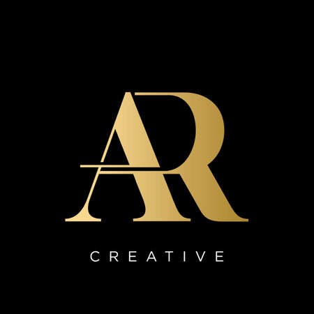 ar luxury logo design vector icon symbolのイラスト素材