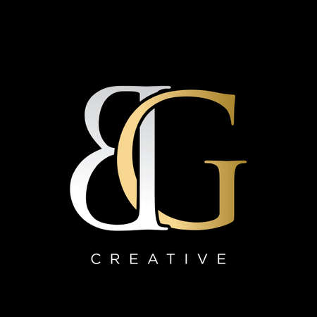 bg luxury logo design vector icon symbolのイラスト素材