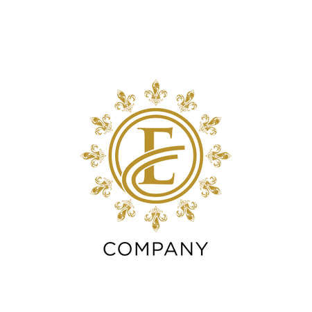 e luxury logo design vector icon symbolのイラスト素材