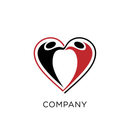 love human logo design vector icon symbolのイラスト素材