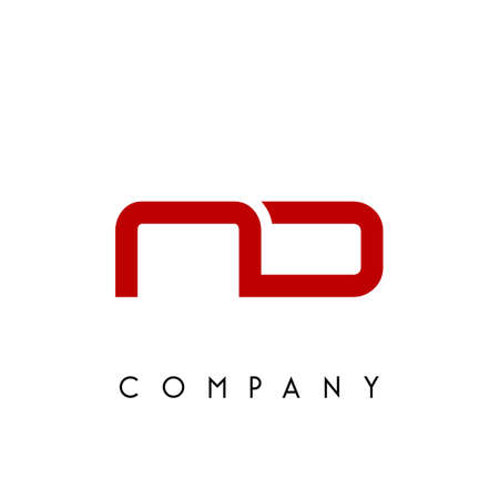 nd logo design vector icon symbolのイラスト素材
