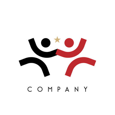 human success abstract logo design vector icon symbolのイラスト素材