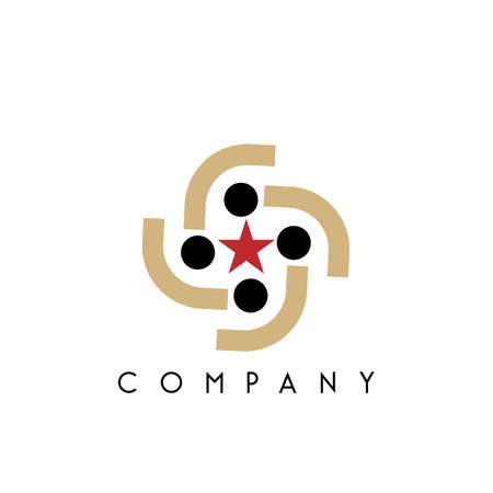 human logo love community abstract design vector icon symbolのイラスト素材