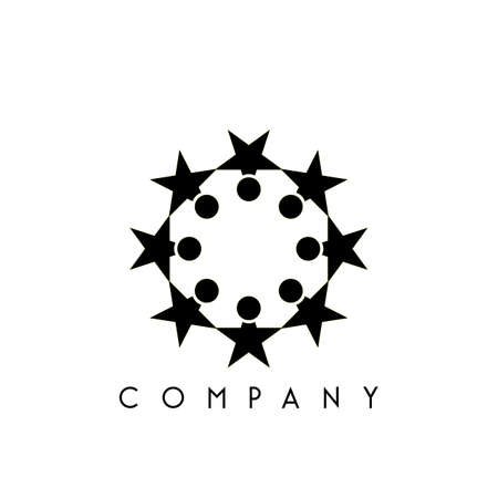 star human logo design vector icon symbolのイラスト素材