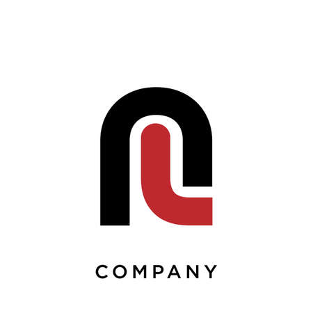 nl logo design vector icon symbolのイラスト素材
