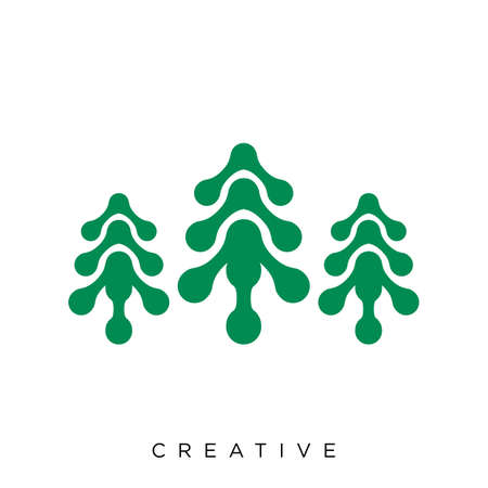 tree digital logo design vector icon symbolのイラスト素材