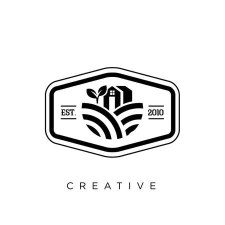 farm logo design vector icon symbolのイラスト素材
