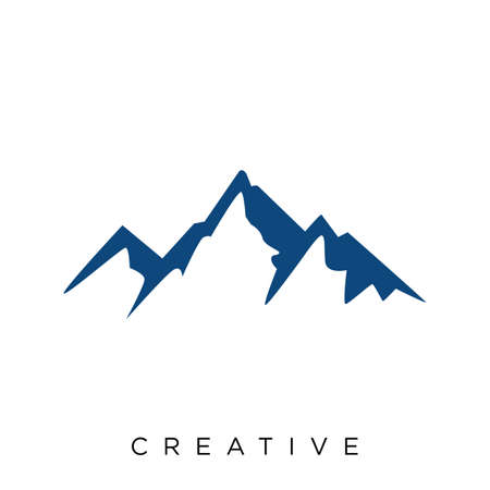 mountain logo design vector icon symbolのイラスト素材