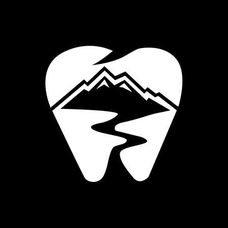 dental river logo design vector icon symbolのイラスト素材