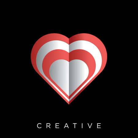 love logo design vector icon symbol modern linkedのイラスト素材