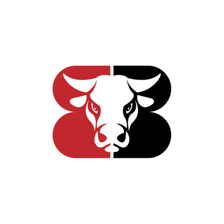 bb bull logo design vector iconのイラスト素材