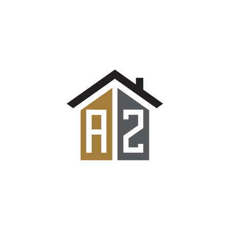 az home logo design vector luxuryのイラスト素材